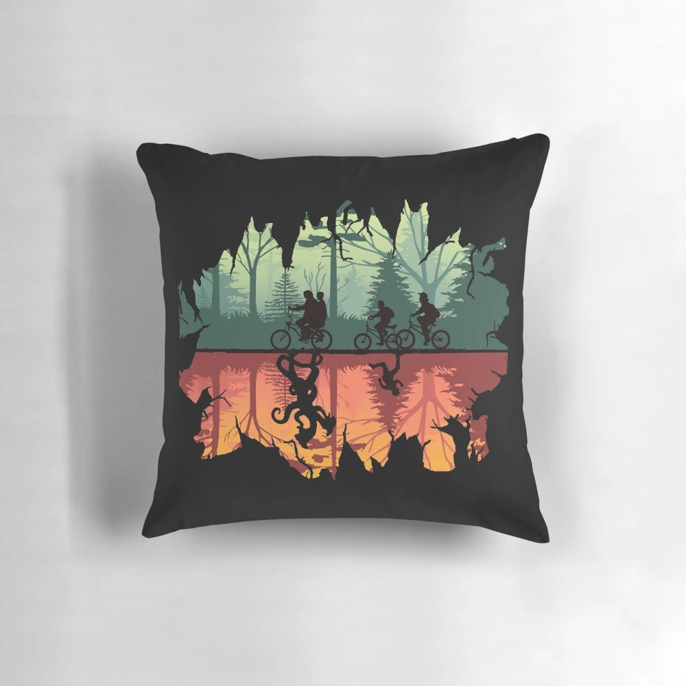 Upside Down-themed pillow inspired by the Netflix series Stranger Things