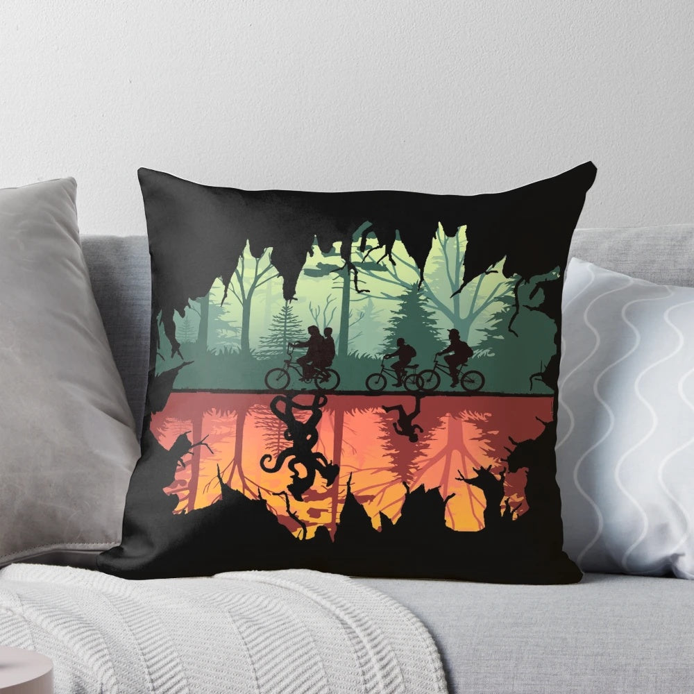Upside Down-themed pillow inspired by the Netflix series Stranger Things