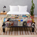Hilma af Klint inspired plush blanket with abstract design