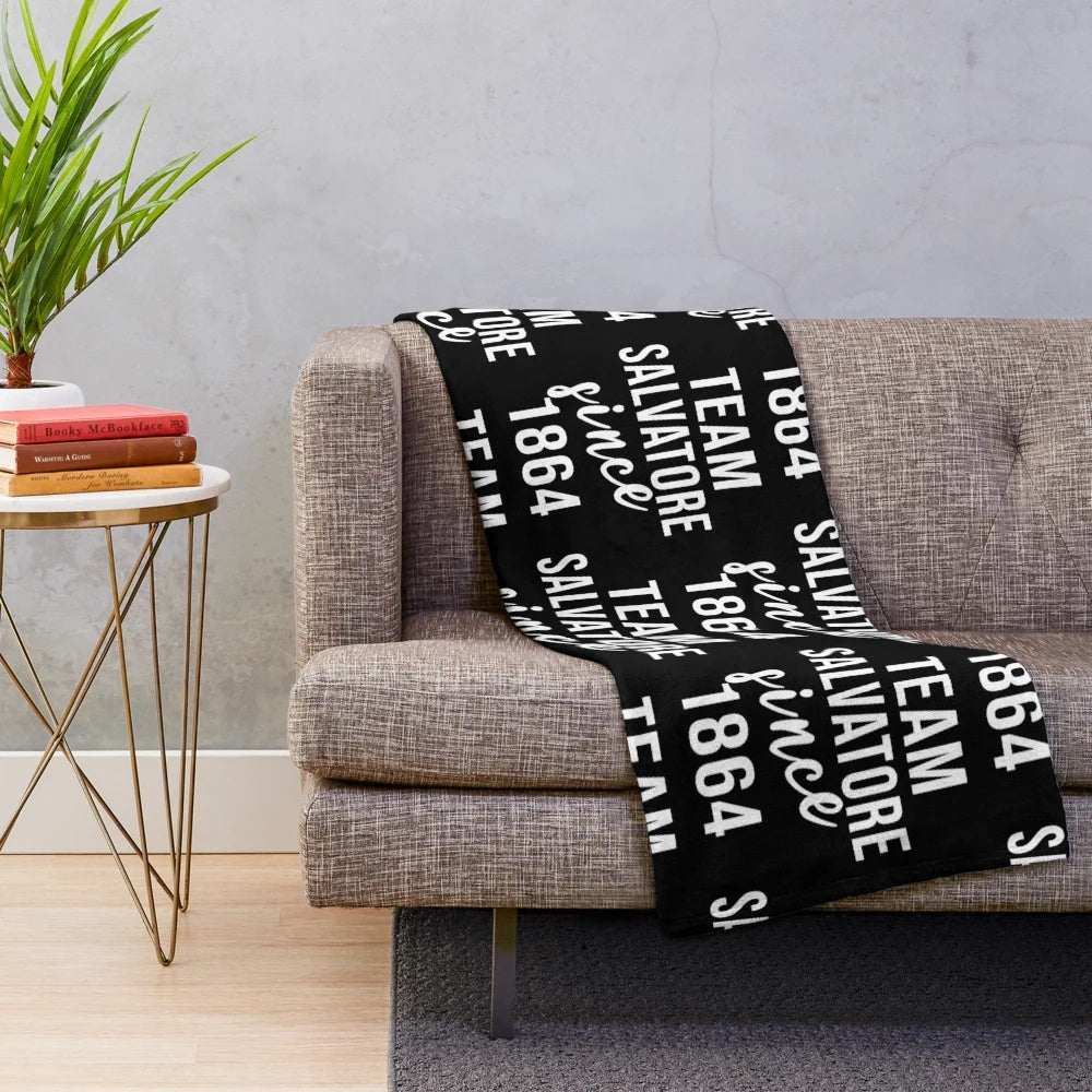 Mystic Falls Inspired Plush Blanket Featuring the Salvatore Brothers