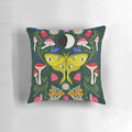 Moth and mushroom wall art with floral and moon design, perfect for boho or witch-themed home decor.