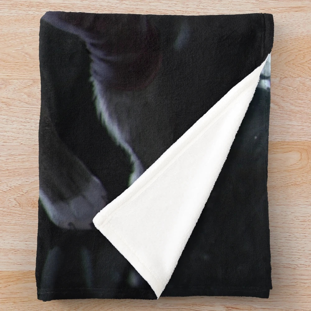 Plush blanket featuring an anthro canine character in a dark, fantasy-inspired design