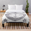 Plush blanket featuring the Seal of Solomon, a mystical occult symbol