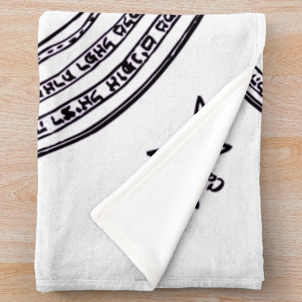 Plush blanket featuring the Seal of Solomon, a mystical occult symbol