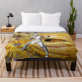 Colorful dragon plush blanket with abstract patterns