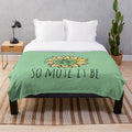 Mystical floral plush blanket with "So Mote It Be" design