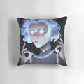 A plush fortune teller pillow with a mysterious crystal ball design