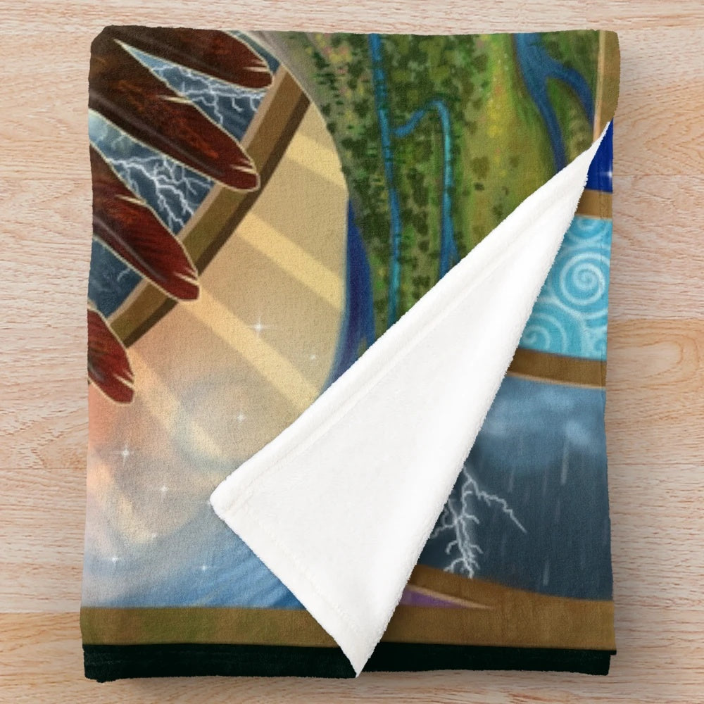 Gaia Plush Blanket - Visionary nature-inspired design honoring the earth goddess