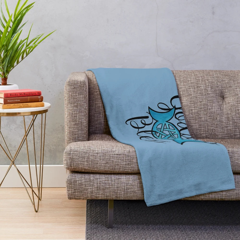Soft and cozy plush blanket featuring a goddess blessing design