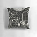 Moon-themed pillow with occult and supernatural design, perfect for witchy altars and shrines.