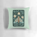Midnight creature no. 4 pillow featuring a beautiful nocturnal botanical design