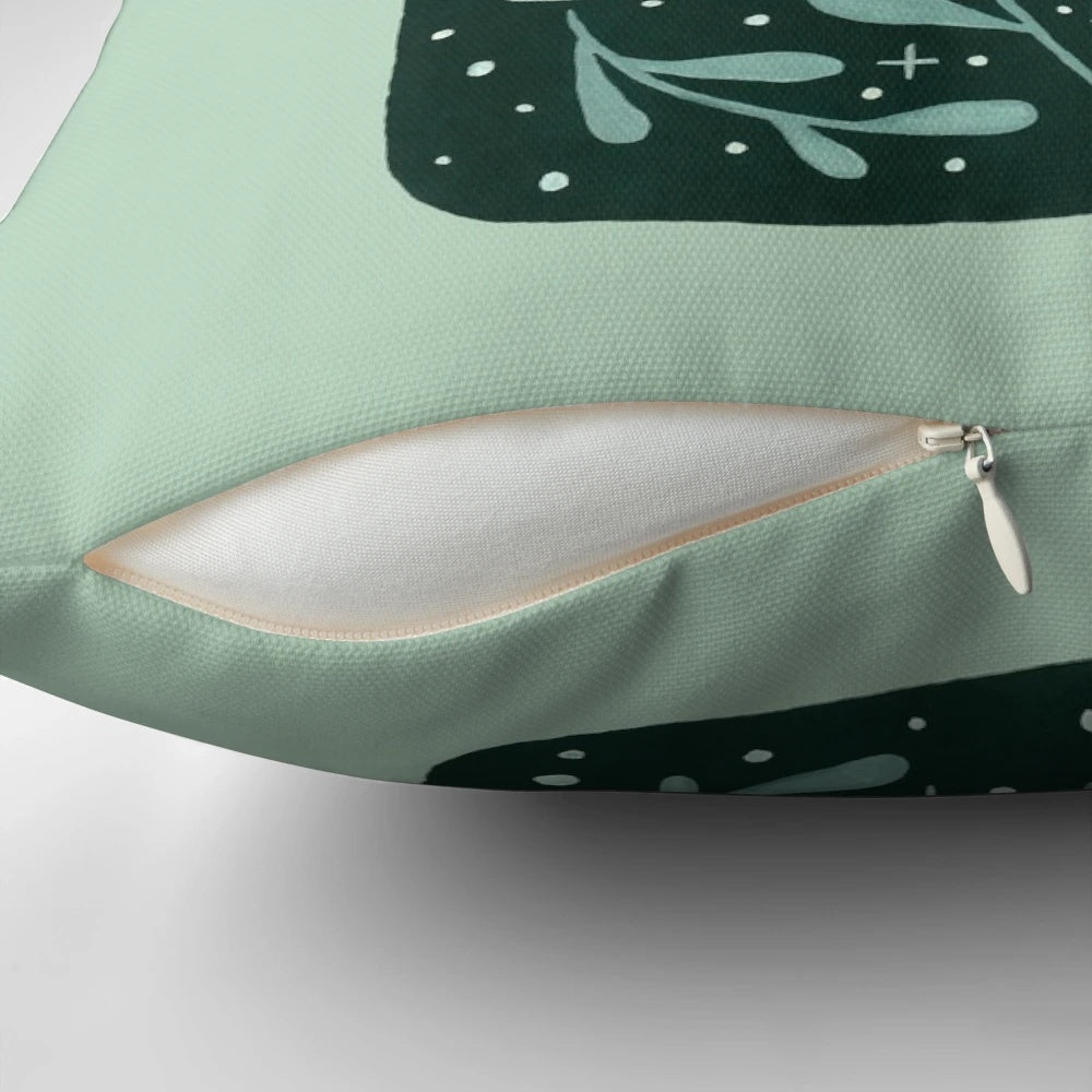 Midnight creature no. 4 pillow featuring a beautiful nocturnal botanical design