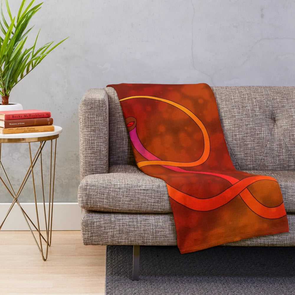 A cozy, plush blanket with a fantasy-inspired design featuring legendary animals.