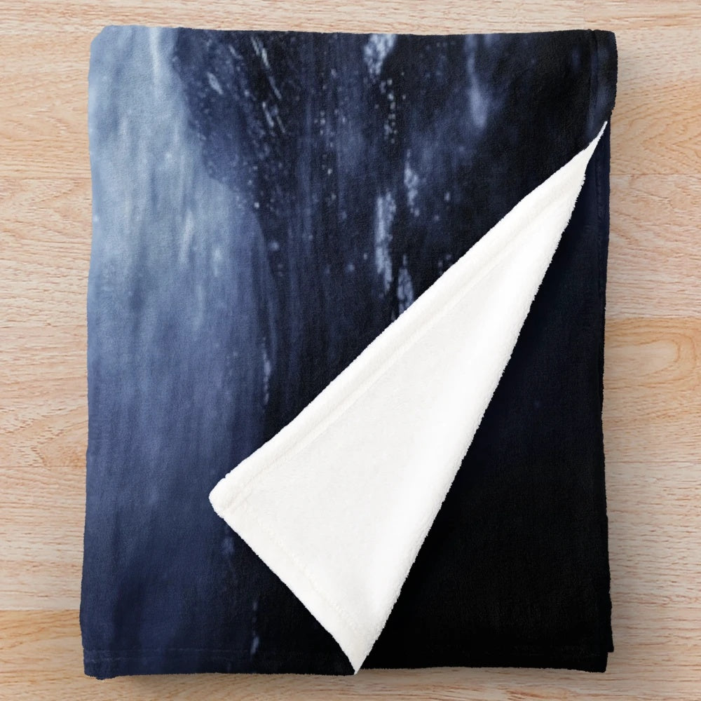 Raven in mystical light plush blanket