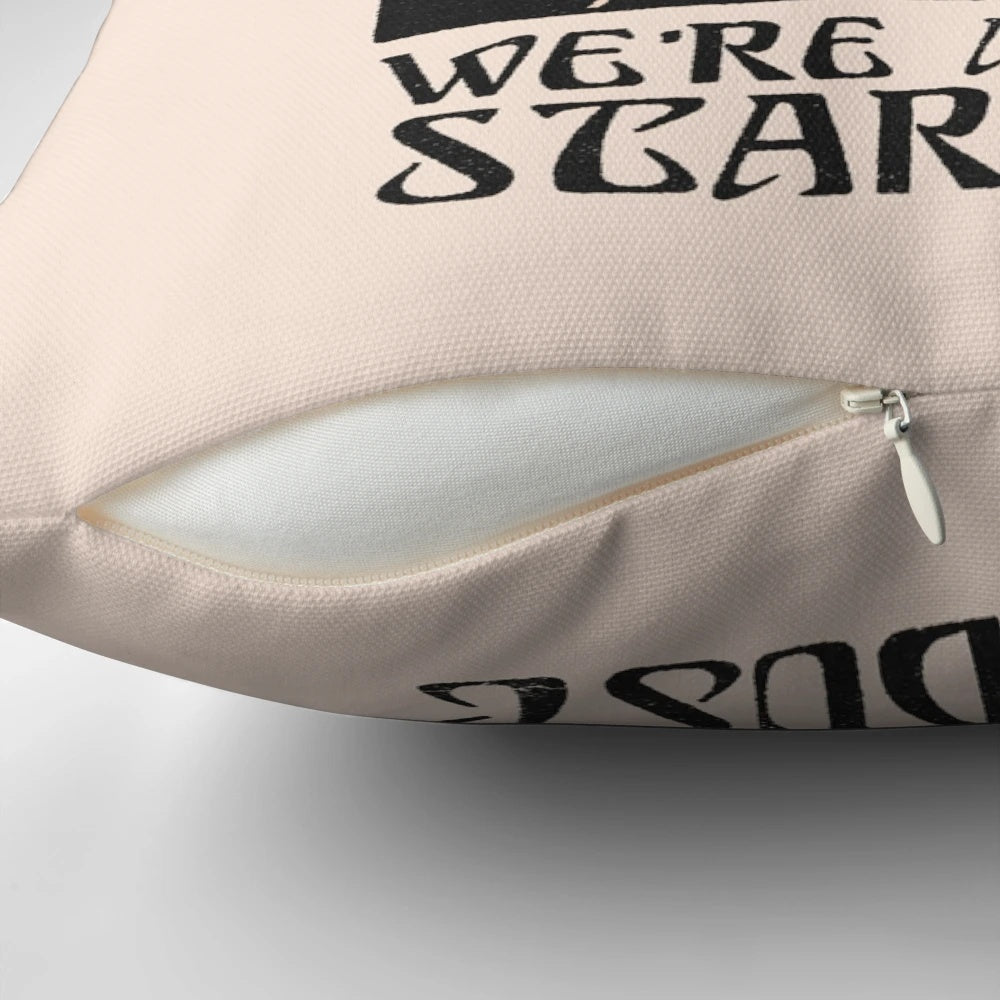 Stardust-patterned decorative pillow with mystical and magical design