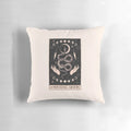 Waxing Moon Pillow with Mystical Lunar Imagery