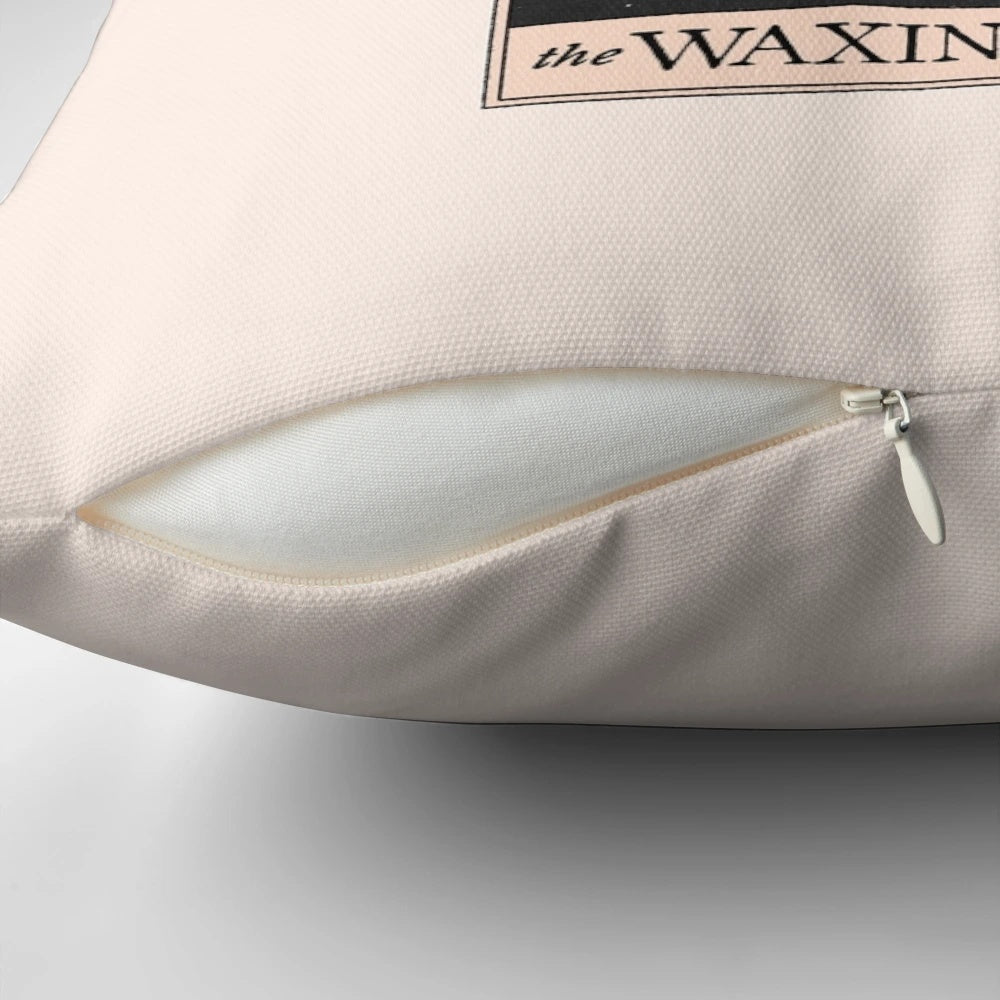 Waxing Moon Pillow with Mystical Lunar Imagery
