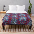 White tiger plush blanket featuring the Byakko, the Guardian of the West in East Asian mythology