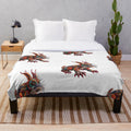 Plush blanket featuring the Bunyip, a legendary Australian Aboriginal creature