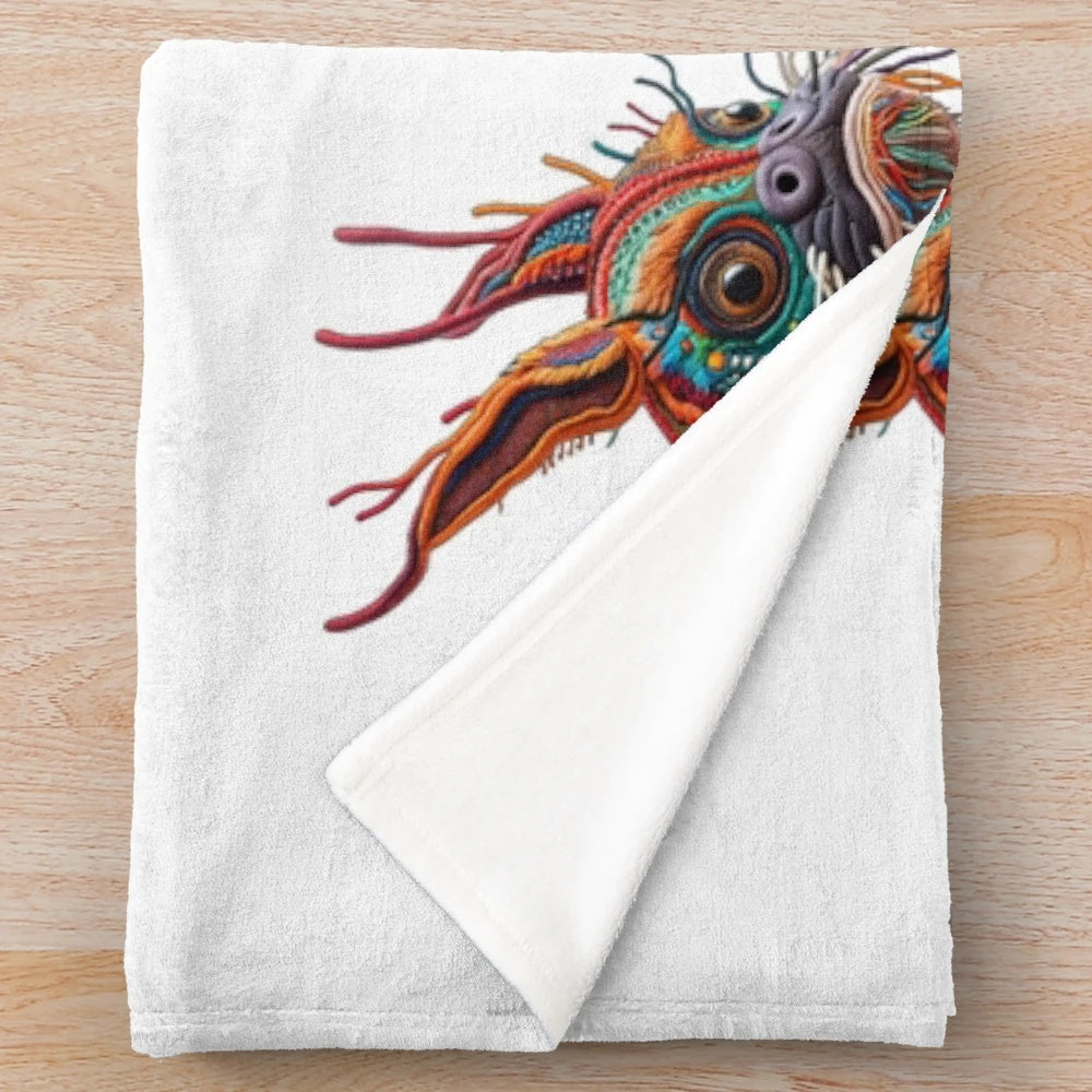 Plush blanket featuring the Bunyip, a legendary Australian Aboriginal creature