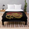 Dragon snake mythical creature plush blanket