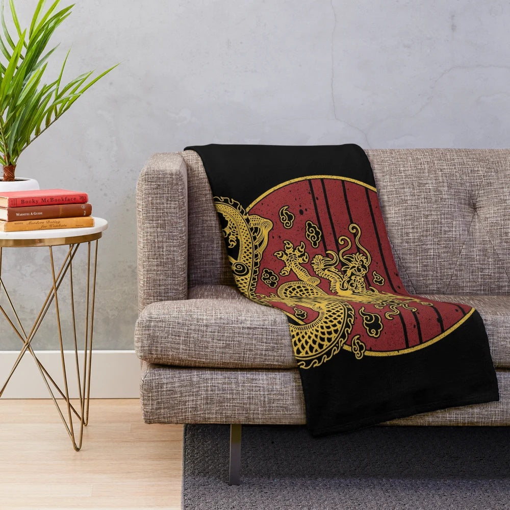 Dragon snake mythical creature plush blanket