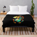 Cozy plush blanket featuring an anime-style illustration of a majestic dragon