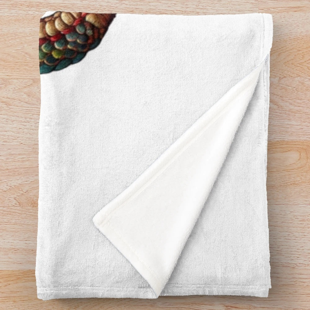 Mythical Hydra Plush Blanket with Embroidered Fantasy Design