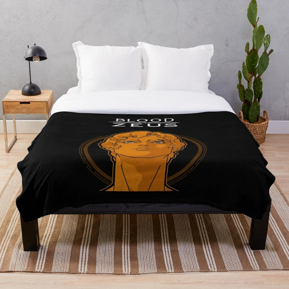 Blood of Zeus inspired plush blanket featuring the iconic logo