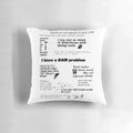 Pillow featuring humorous quotes from the Heroes of Olympus book series by Rick Riordan