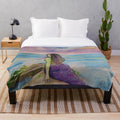 Siren sunset plush blanket featuring a mythical creature design