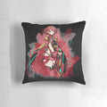 Decorative pillow featuring a fiery, mythical sword design inspired by the Xeno series anime characters Mythra and Pyra.