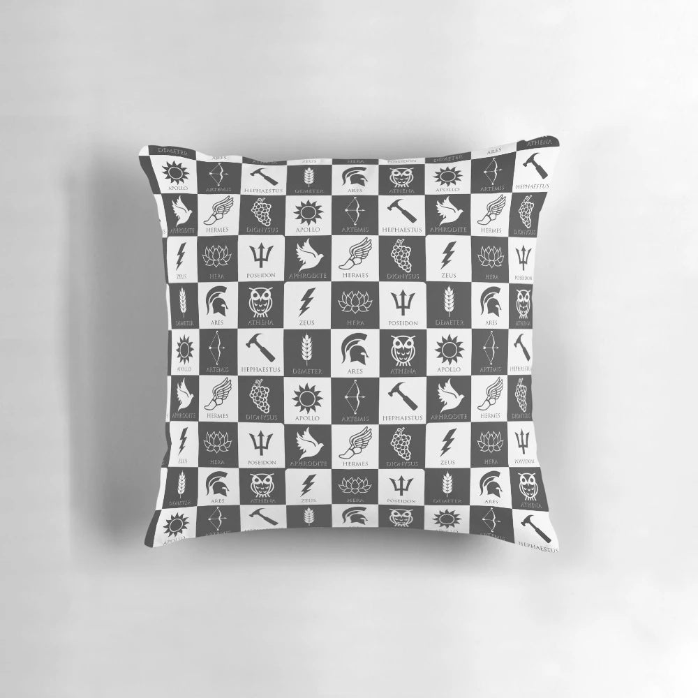 Greek gods phone case pillow featuring imagery from Greek mythology and the Percy Jackson series