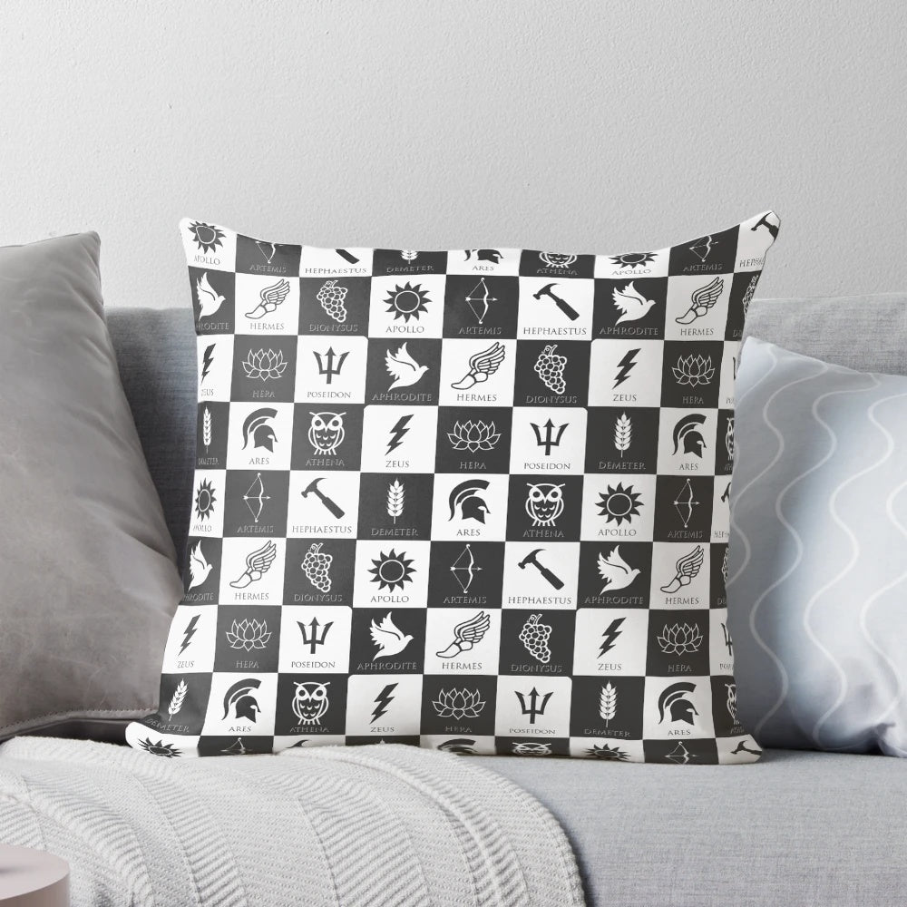 Greek gods phone case pillow featuring imagery from Greek mythology and the Percy Jackson series