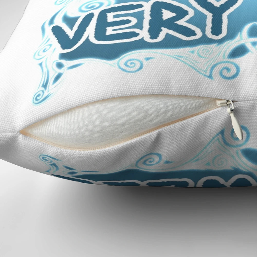 Pillow featuring a design inspired by Norse mythology and the concept of hubris