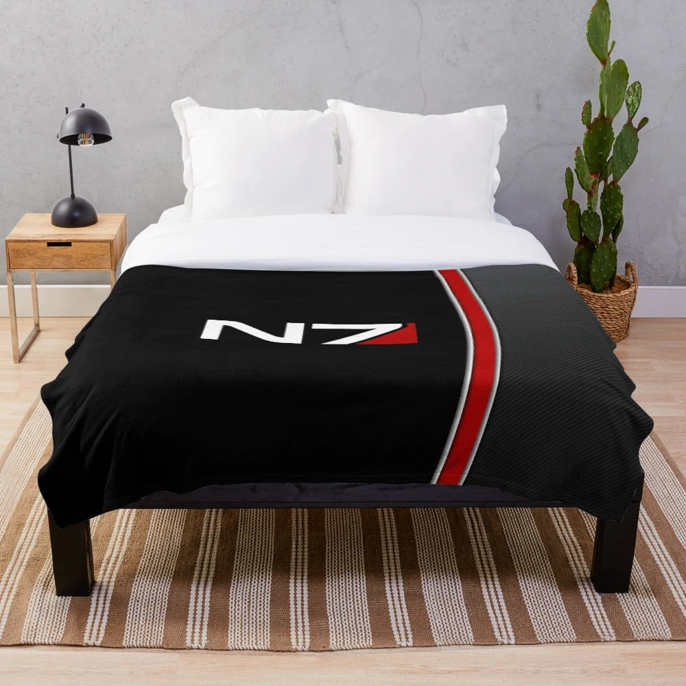 N7 Mass Effect Inspired Plush Blanket