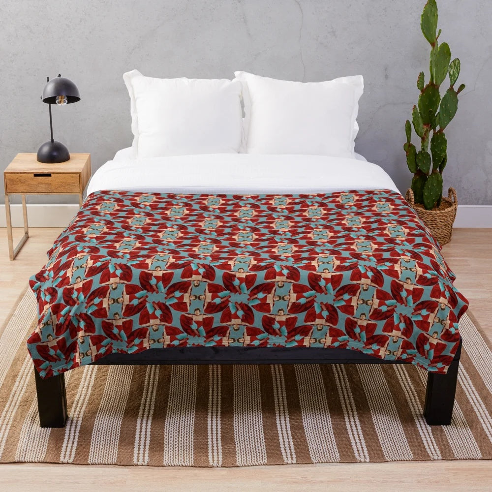 Nacho Libre inspired plush blanket with Jack Black's eagle powers design