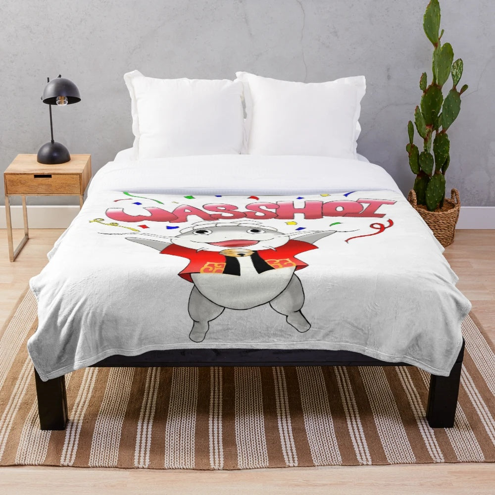 Namazu plush anime-inspired confetti blanket