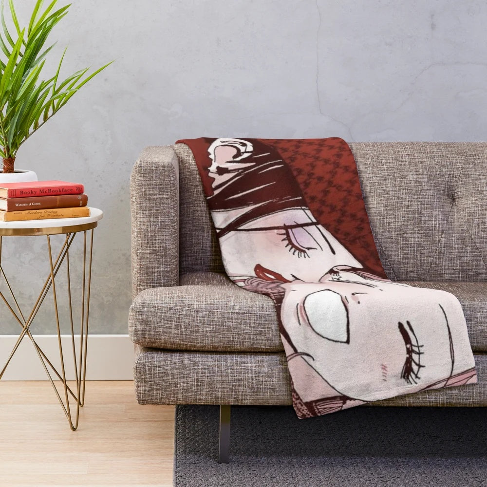 Nana anime-inspired plush blanket featuring vintage-style design