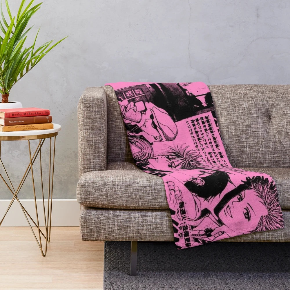 Nana anime inspired plush blanket featuring two girls