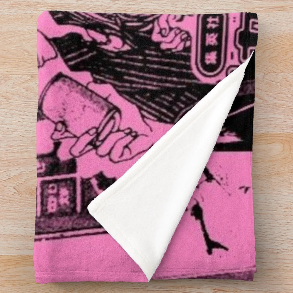 Nana anime inspired plush blanket featuring two girls
