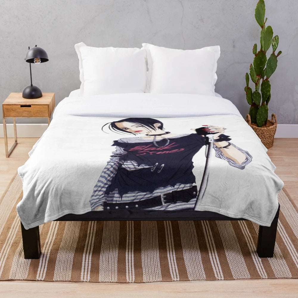 Nana inspired black stones plush blanket
