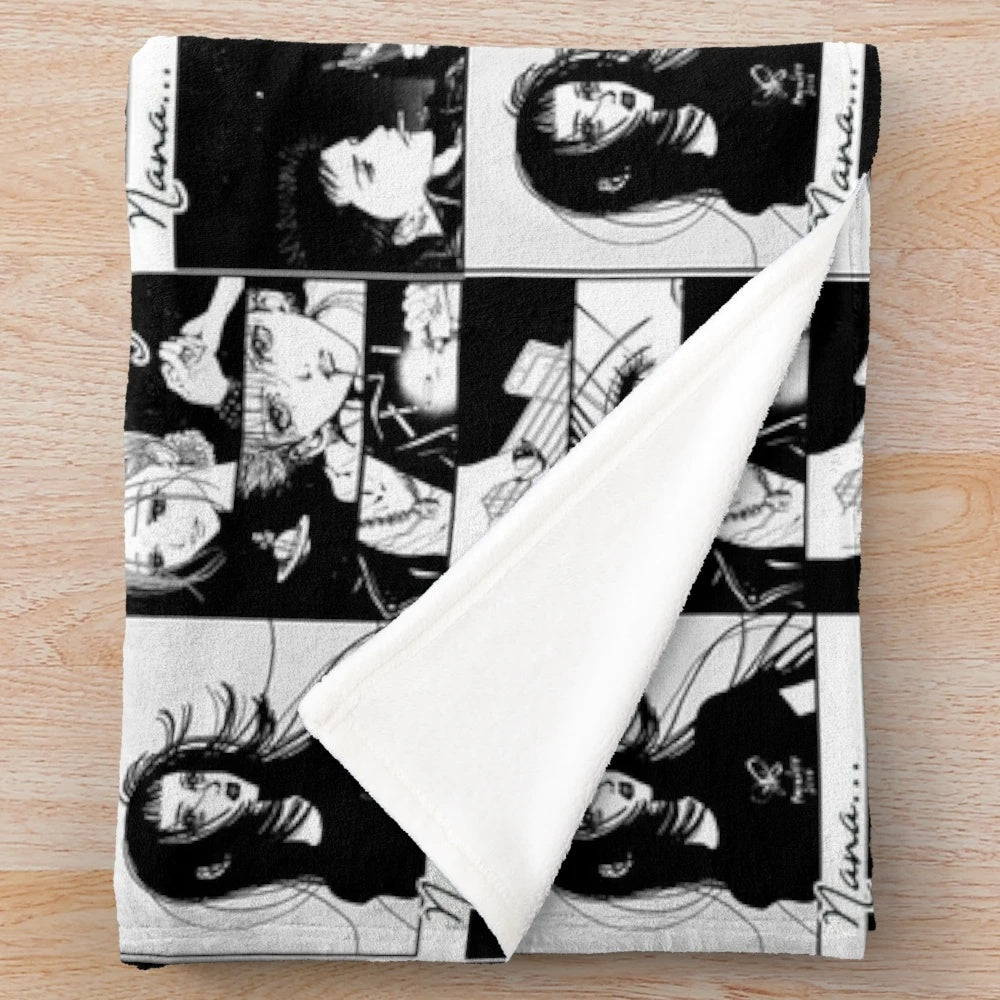 Nana inspired plush blanket featuring characters from the beloved manga series by Ai Yazawa