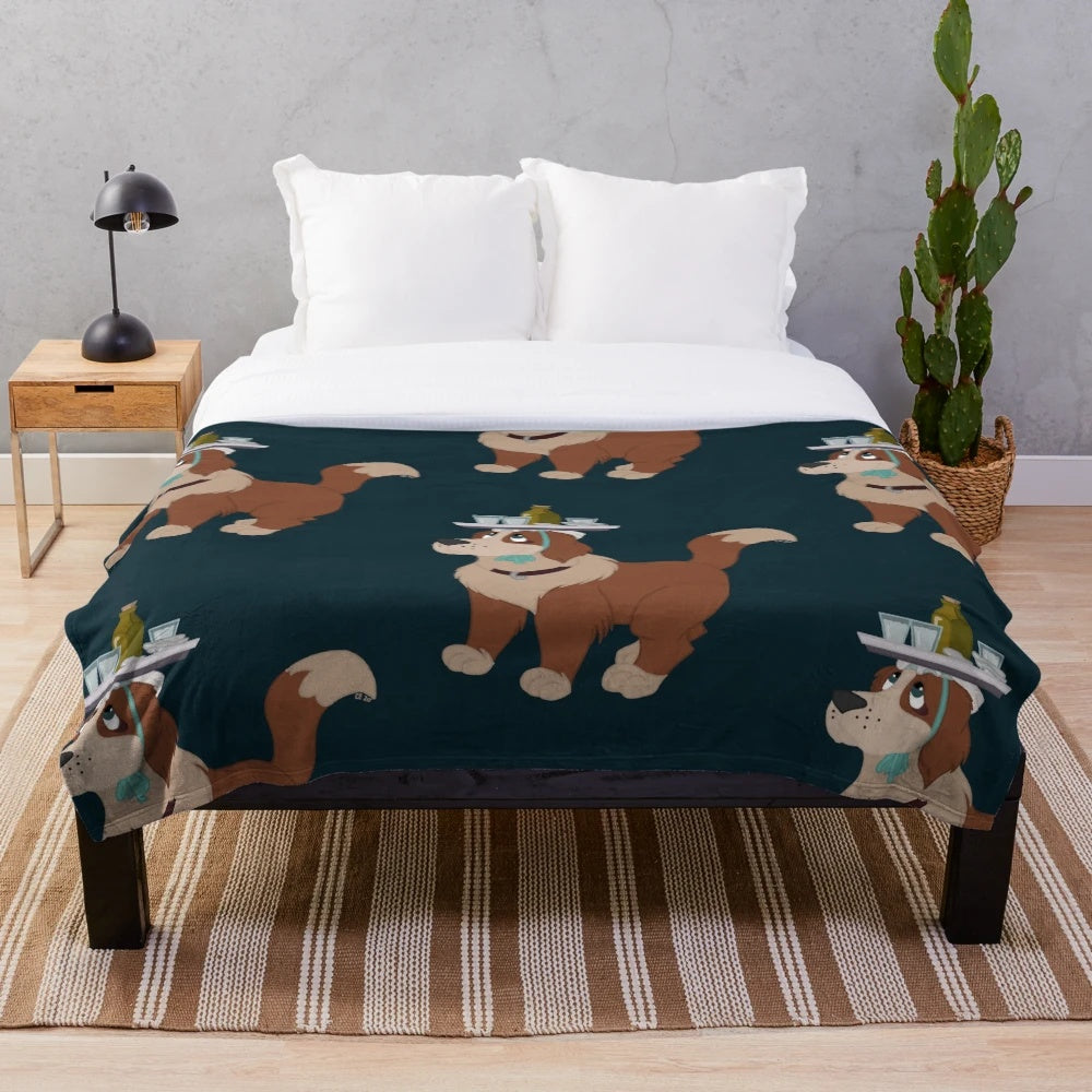 Nana Themed Teal Plush Blanket for Fans