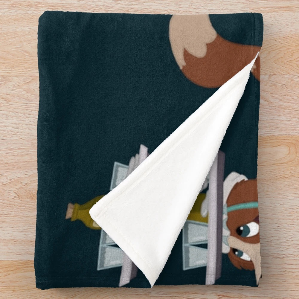 Nana Themed Teal Plush Blanket for Fans