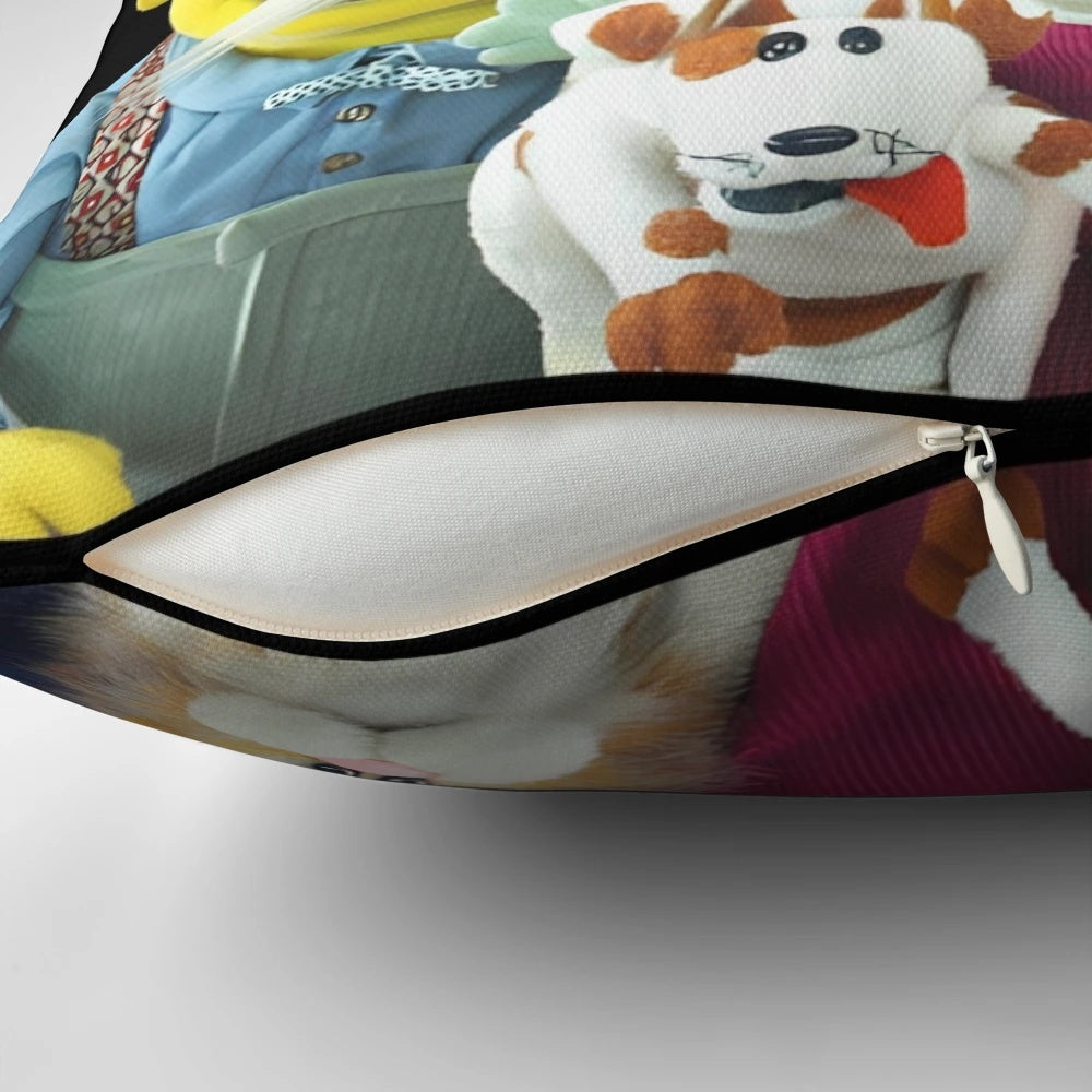 Nanalan characters plush pillow featuring Mona the princess meme from the popular Canadian animated series.