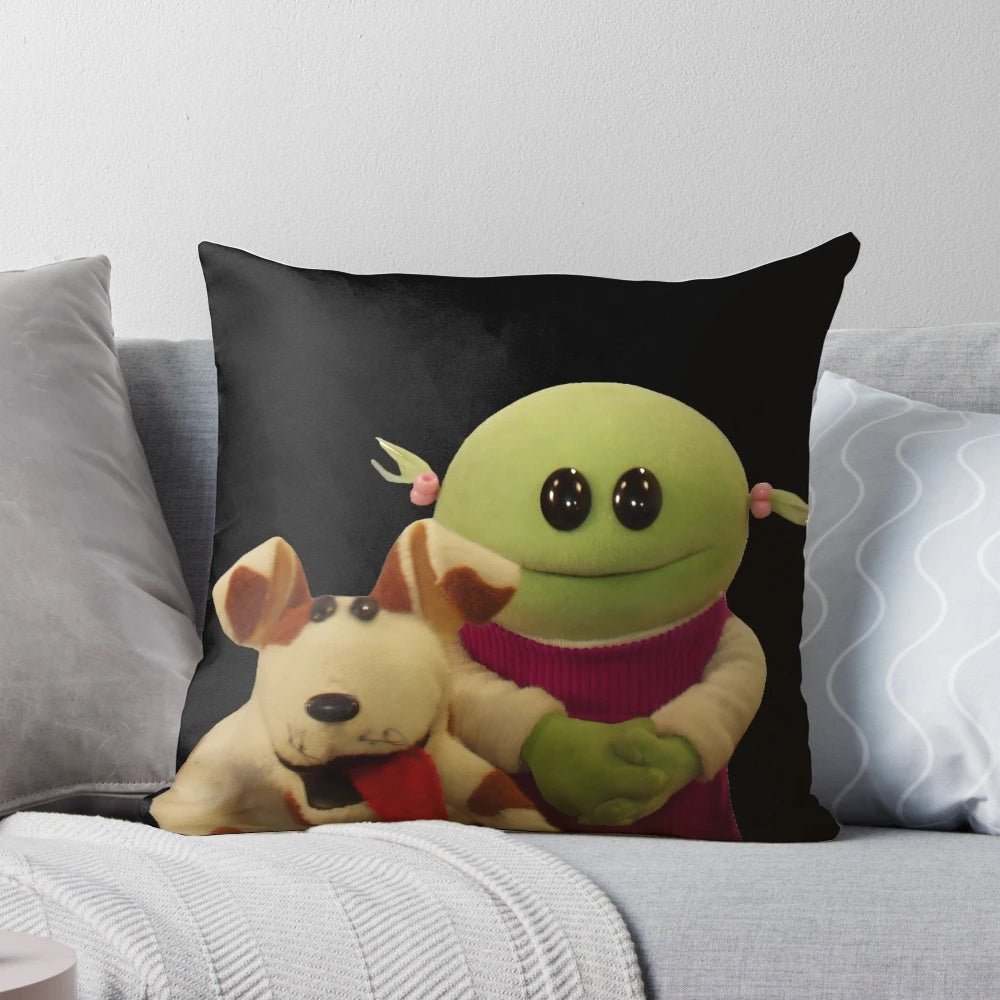 Nanalan Mona and Russer plush pillow with adorable characters from the popular TV show Nanalan