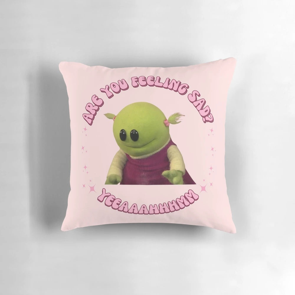 Nanalan Mona, the cute and quirky character from the Nanalan series, featured on a plush pillow product.