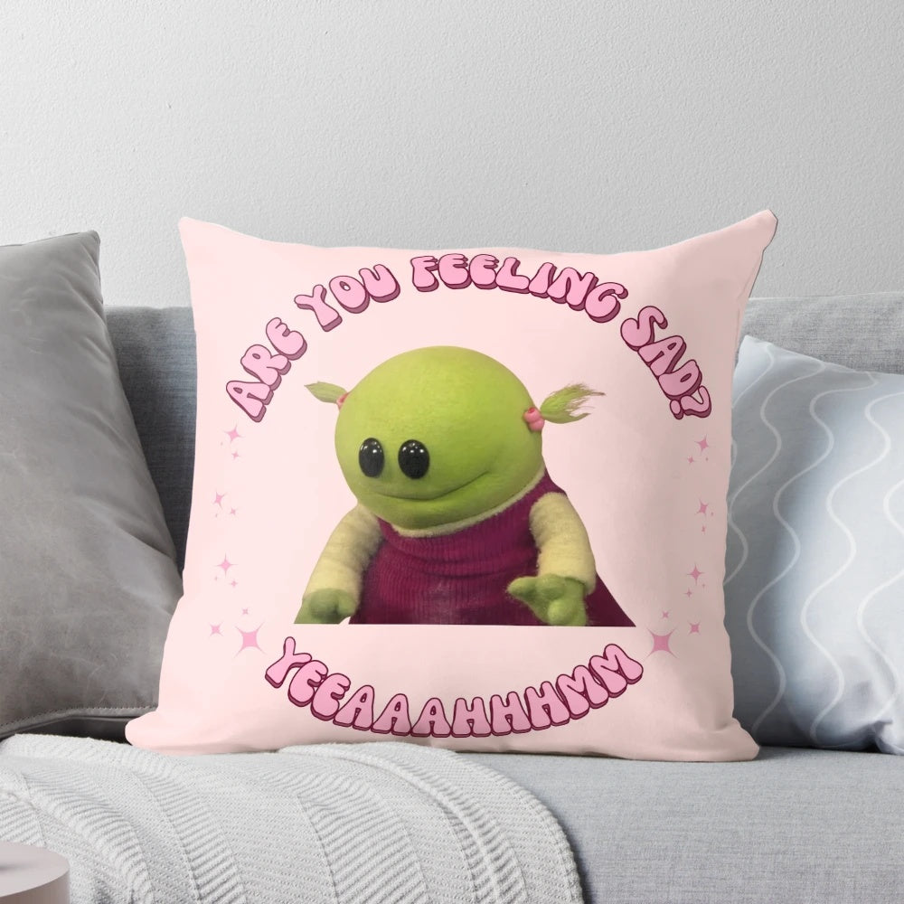 Nanalan Mona, the cute and quirky character from the Nanalan series, featured on a plush pillow product.