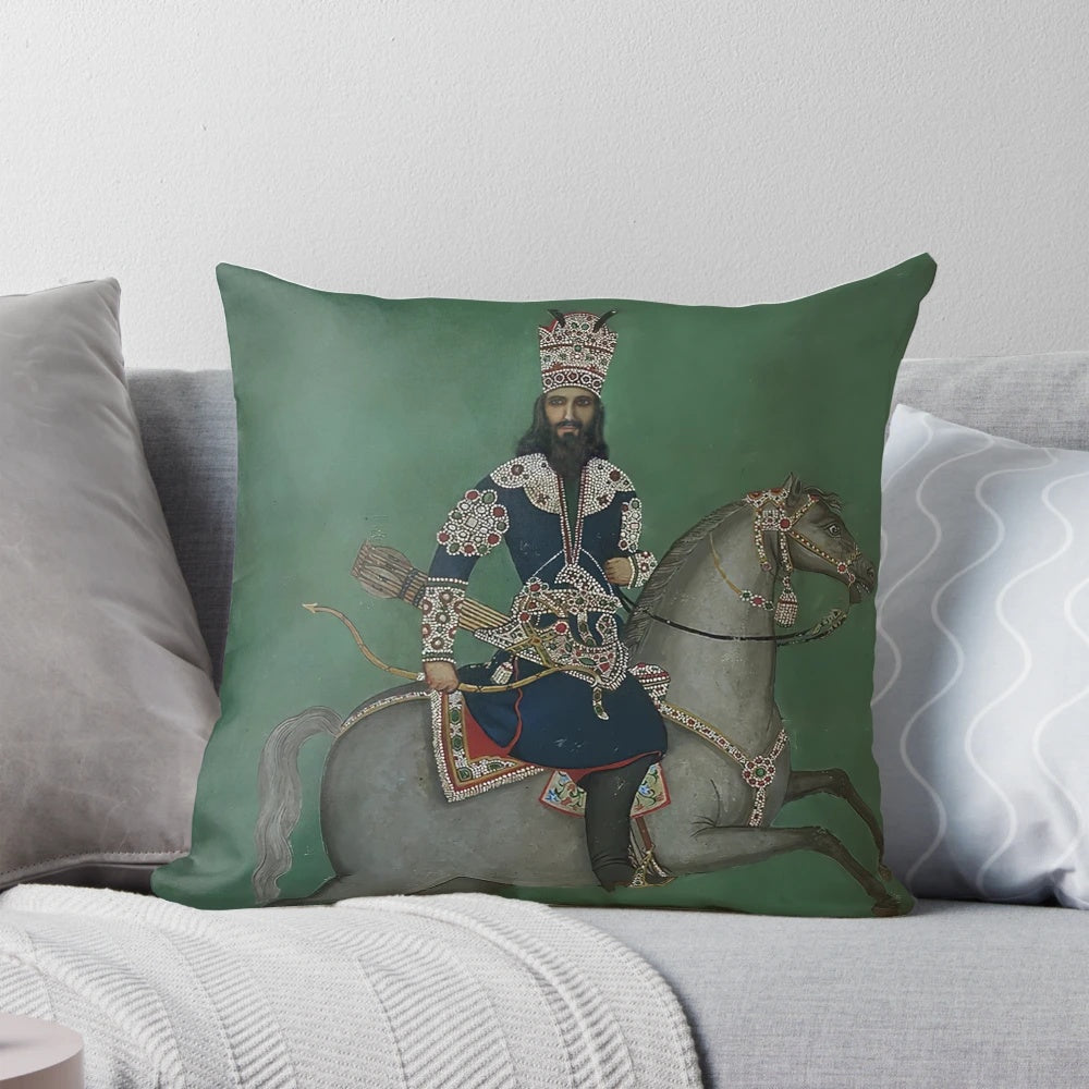 Nandor and Jahan inspired pillow featuring the beloved characters from the hit TV show What We Do in the Shadows